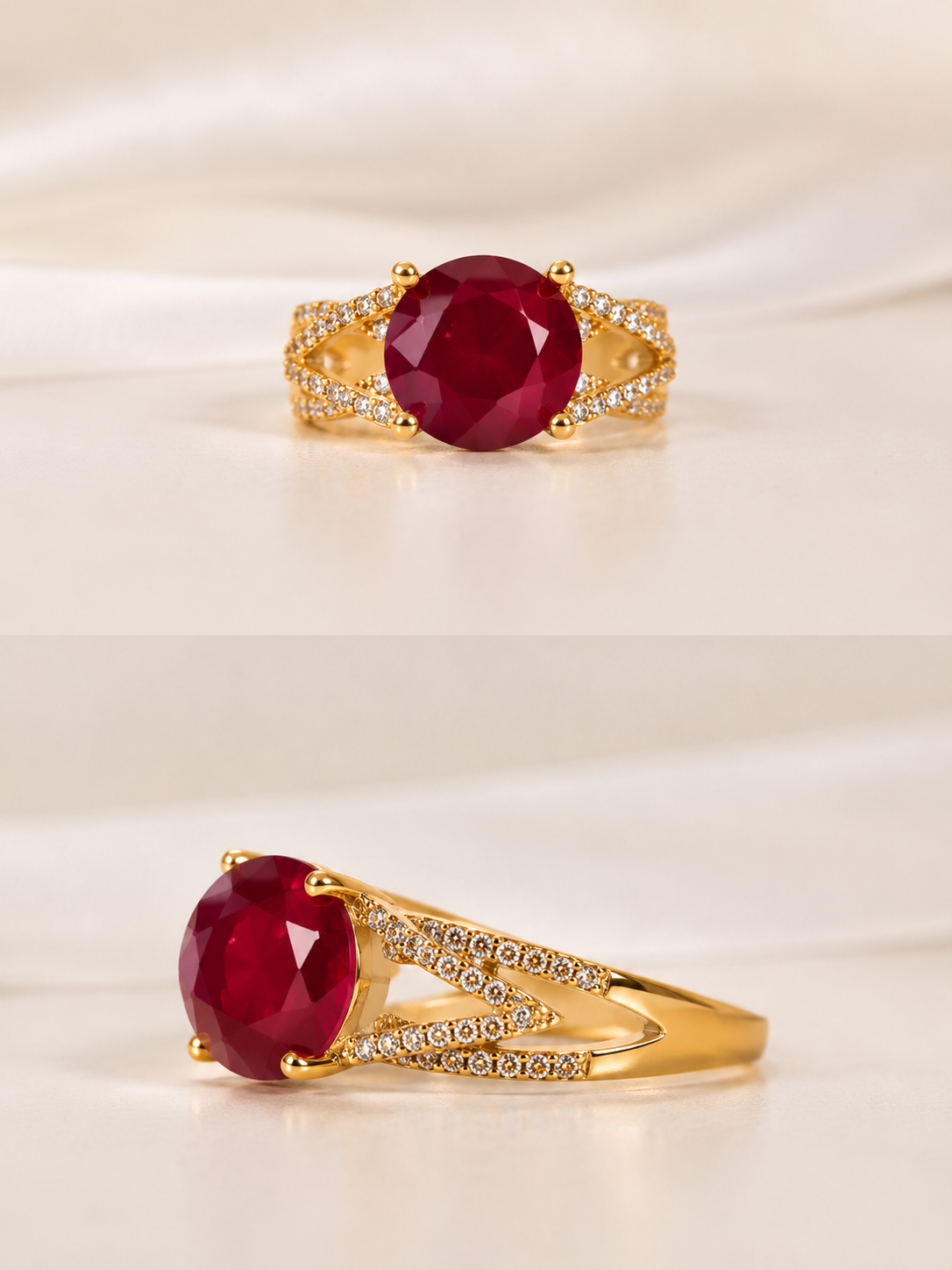 Radiant Color Stone Ring