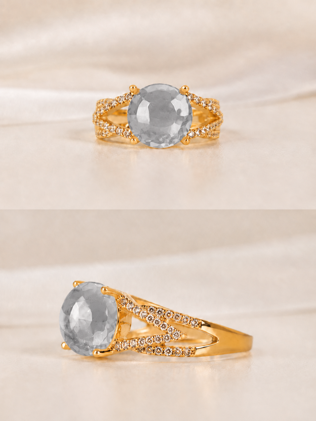 Radiant Color Stone Ring