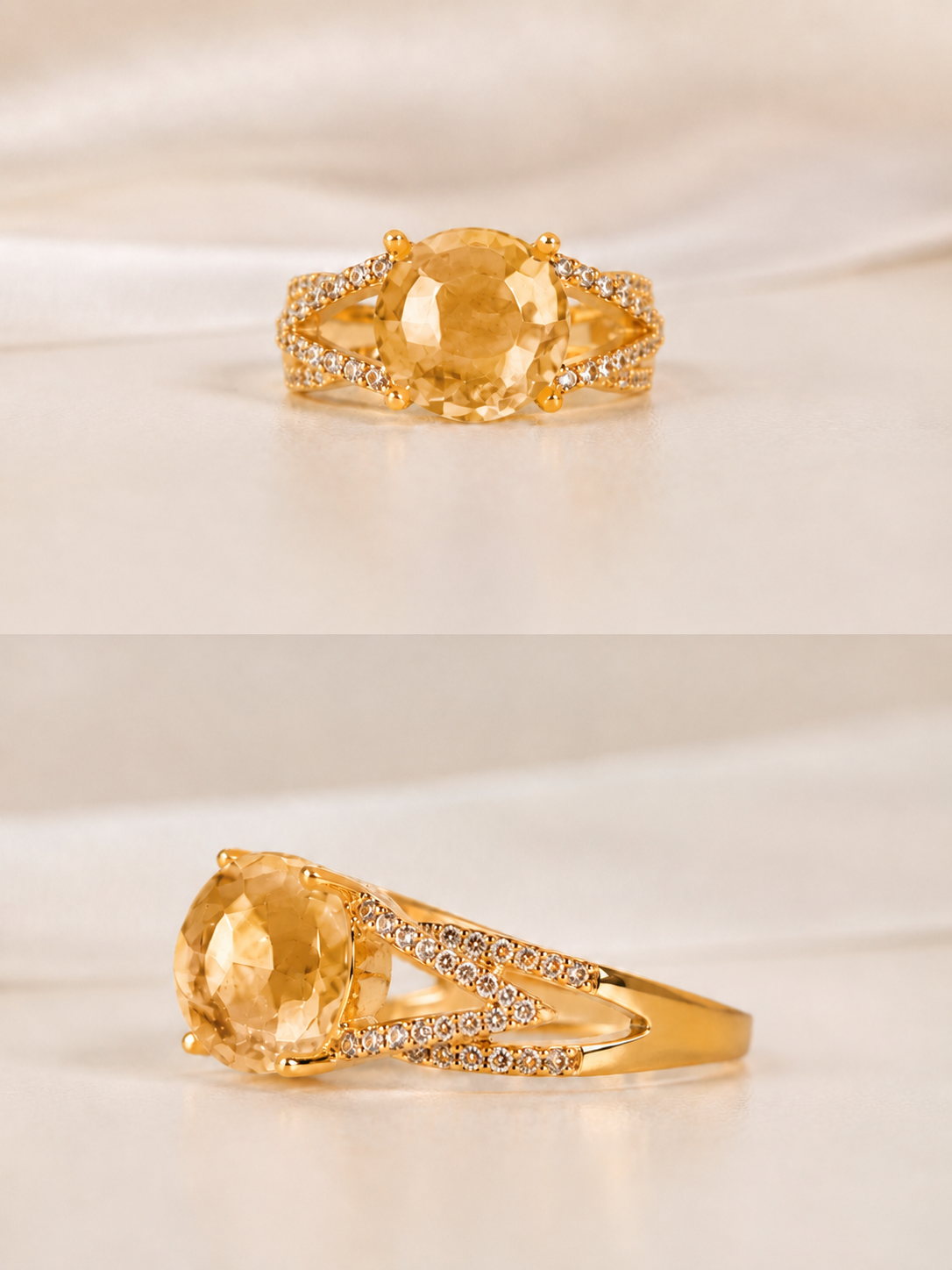 Radiant Color Stone Ring