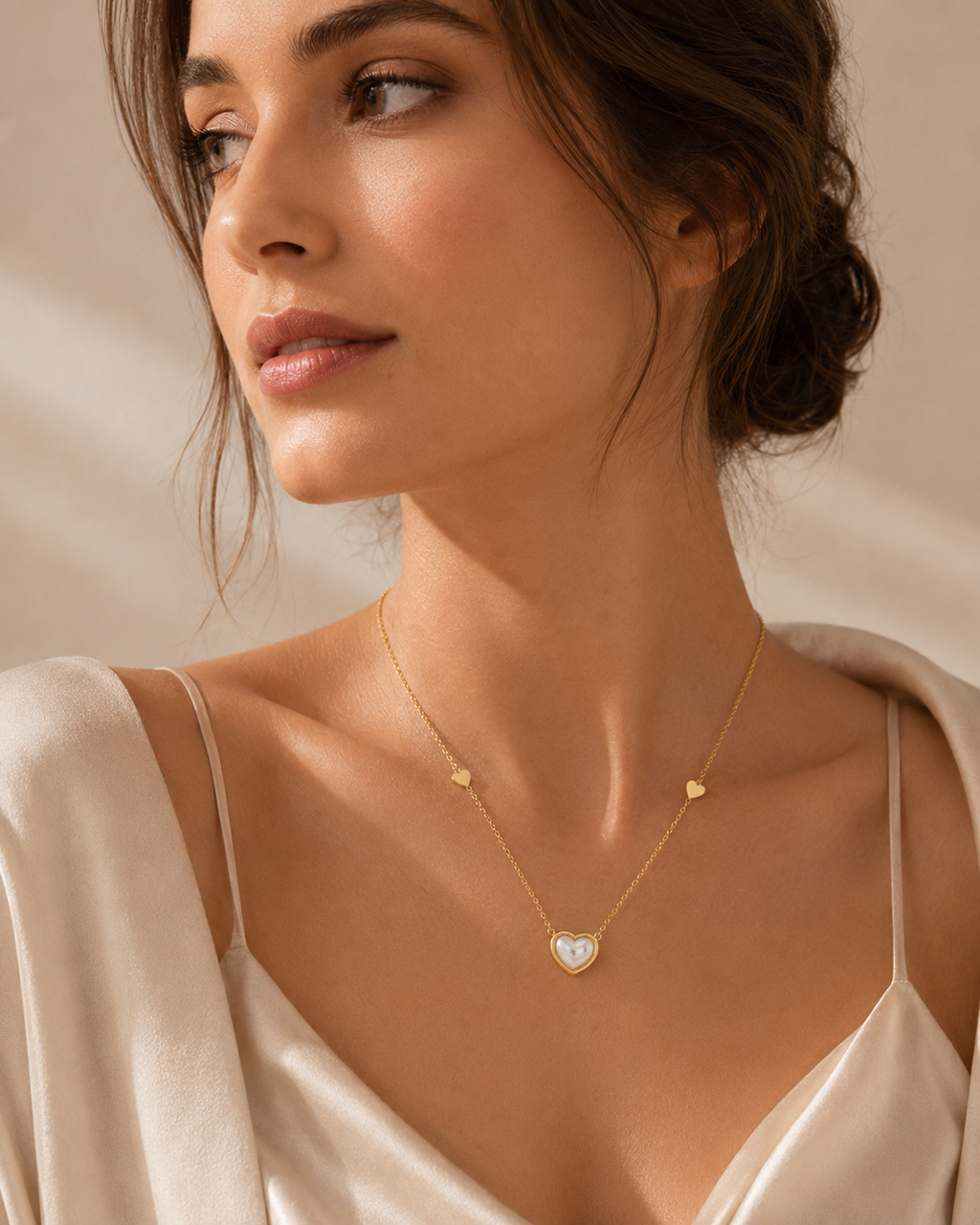 Golden Heart Charm Pendant