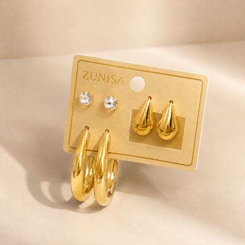 Aura Earring Trio Set