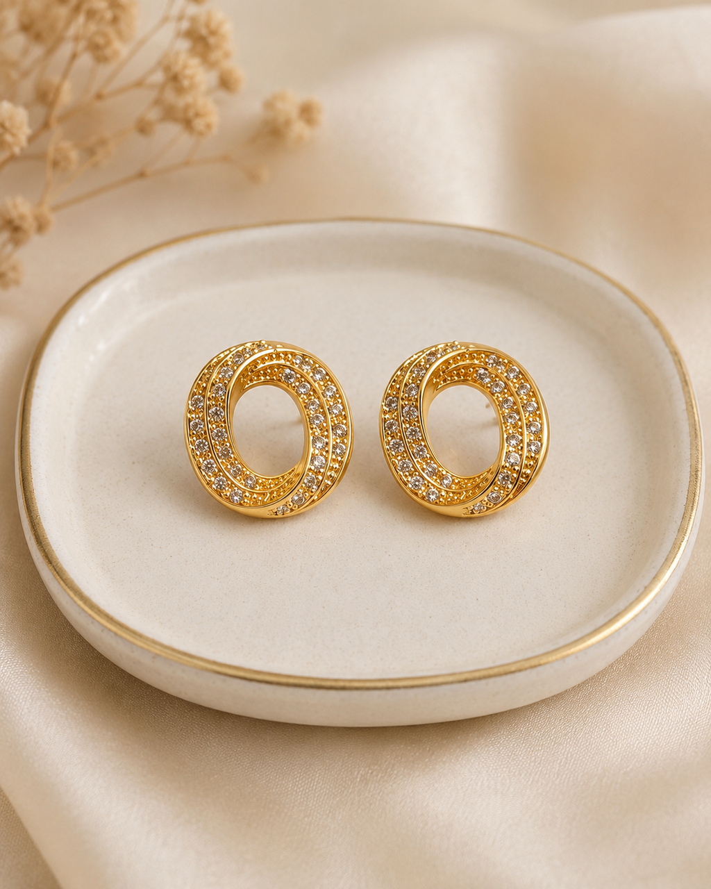 Aura Oval Studs
