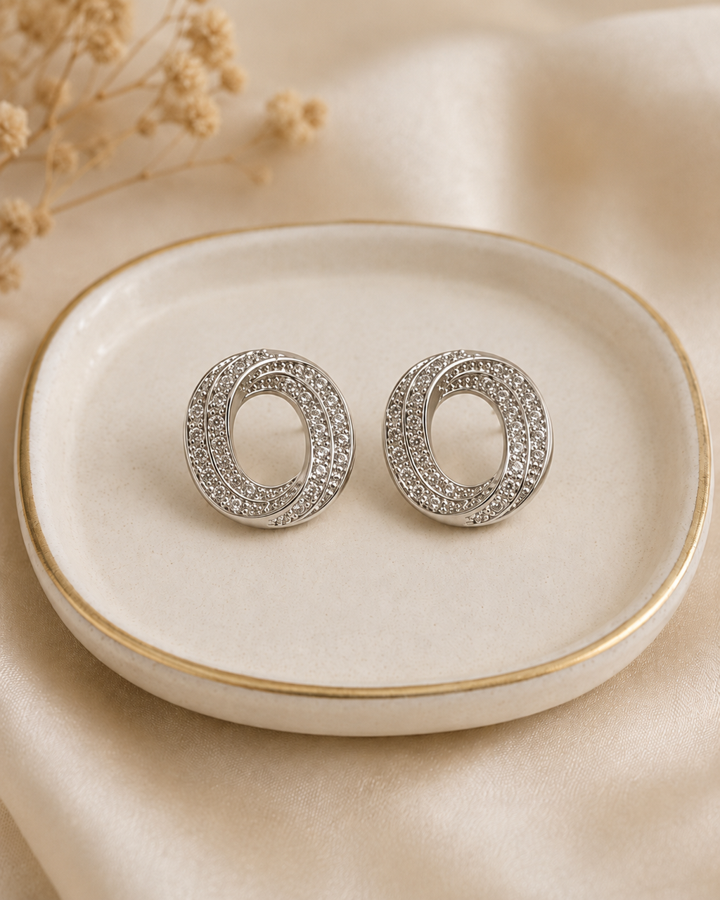 Aura Oval Studs
